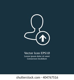 Vector illustration of user vote up icon
