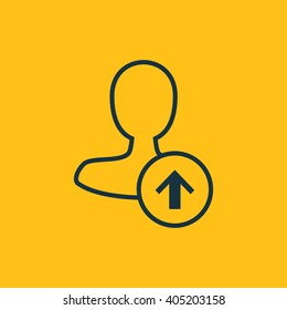 Vector illustration of user vote up icon