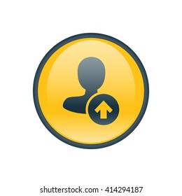 Vector illustration of user vote up icon