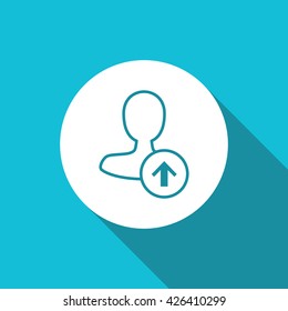 Vector illustration of user vote up icon