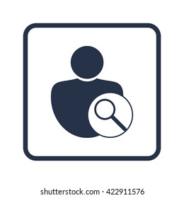 Vector illustration of user zoom icon. Premium quality web icon.