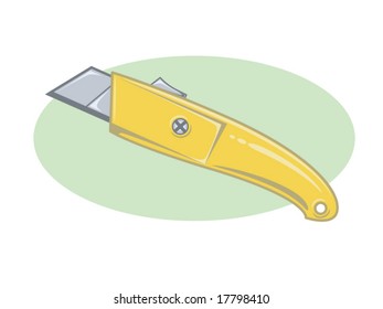 vector illustration of a utility knife