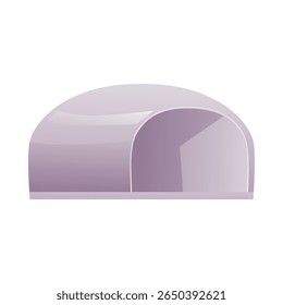 Lâmpada UV de ilustração de vetor para manicure e pedicure, cor roxa. Equipamento para secagem de gel polido. Cuidados em casa ou em salão de beleza. Plano de fundo isolado. Estilo de desenho animado. Ícone.