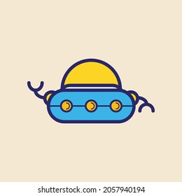 vector illustration of uvo robot, uvo icon, suitable for children's books etc