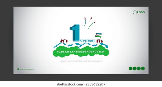 Vector illustration of Uzbekistan Independence Day social media story feed template