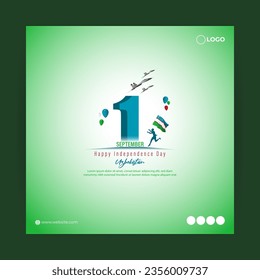 Vector illustration of Uzbekistan Independence Day social media story feed template