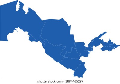vector illustration of Uzbekistan map