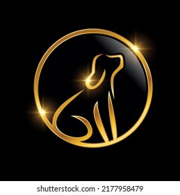 A vector Illustration of v in balck background with gold shine effect