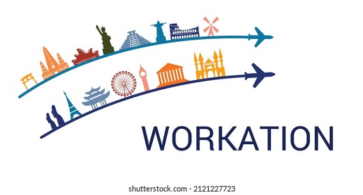 ilustración vectorial de la planificación de vacaciones y tiempo de ocio para el trabajo combinado con el trabajo