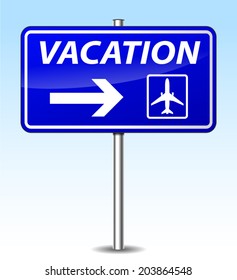 Vector illustration of vacation sign concept sign
