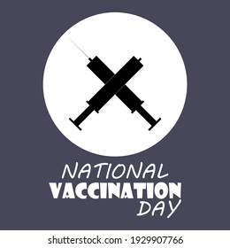 Vector illustration of vaccine. National Vaccination Day. Strong immunity background, ideas concept.
