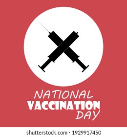 Vector illustration of vaccine. National Vaccination Day. Strong immunity background, ideas concept.
