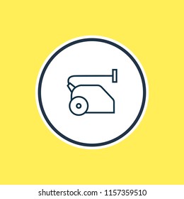 Vector illustration of vacuum cleaner icon line. Beautiful travel element also can be used as sweeper icon element.
