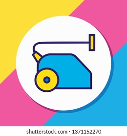 Vector illustration of vacuum cleaner icon colored line. Beautiful tourism element also can be used as sweeper icon element.
