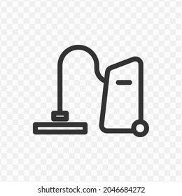 Vector illustration of vacuum cleaner icon in dark color and transparent background(png).