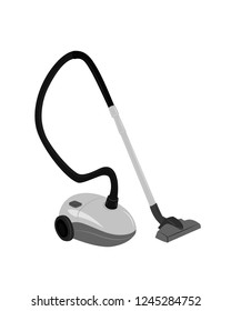 Vector illustration vacuum cleaner isolated on white background.