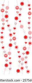 Vector illustration of valentine background with heart