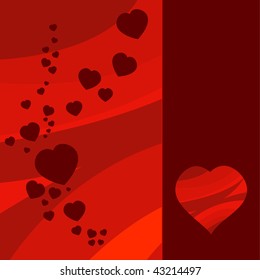 Vector illustration of Valentine background with hearts