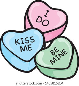 Vector illustration of Valentine candy icon or symbol