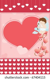 A vector illustration of valentine card background