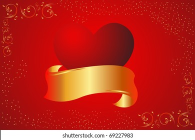 A vector illustration of valentine card background