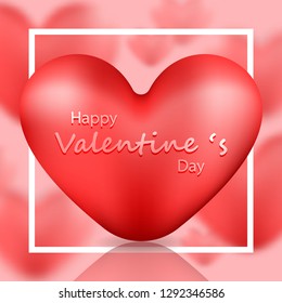 Vector illustration. Valentine ' day background with balloons heart, creative for poster, brochure, flyers, invitation, banners.