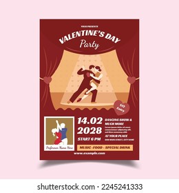 Vector Illustration of Valentine Day Flyer
