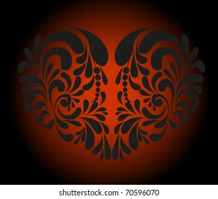 Vector illustration. Valentine heart background