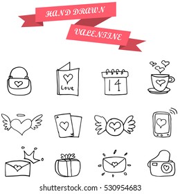 Vector illustration of valentine object