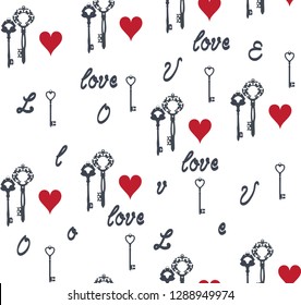 vector illustration of valentine seamless background. 
