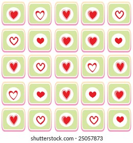 Vector illustration of Valentine's Day background, decorated with beautifull hearts.