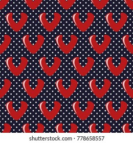 Vector illustration of Valentine's Day background. Abstract decorative hearts