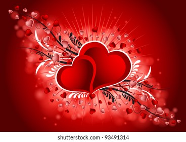 Vector illustration of the Valentines Day background