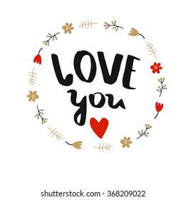 Vector illustration of Valentine's Day.It can be used as a card or poster