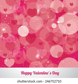 Vector Illustration of a Valentines Day Card