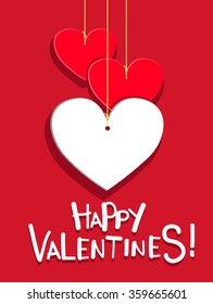 Vector Illustration of Valentines Day Card 