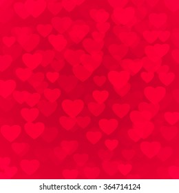 Vector Illustration of a Valentines Day Card. Valentine's day background with hearts. 