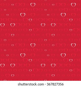 Vector Illustration of a Valentines Day Card. Valentine's day seamless pattern with hearts. 