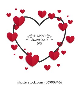 Vector Illustration of a Valentines Day Card