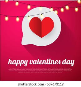 Vector Illustration of a Valentines Day Card