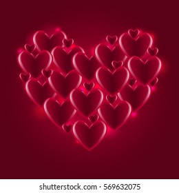 Vector Illustration of a Valentines Day Card