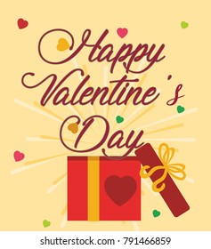 Vector Illustration of a Valentines Day Card. Background