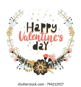 Vector illustration for Valentine's Day. Excellent for the design of postcards, posters, stickers and so on.