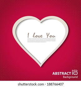 Vector illustration Valentine's Day Gift card abstract background with frame...