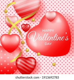 Vector illustration of valentines day graphics, happy valentine's day background. suitable for happy valentine's day greetings