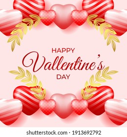 Ilustración vectorial de los gráficos del día de San Valentín, fondo del día de San Valentín feliz. adecuado para saludos felices del día de San Valentín