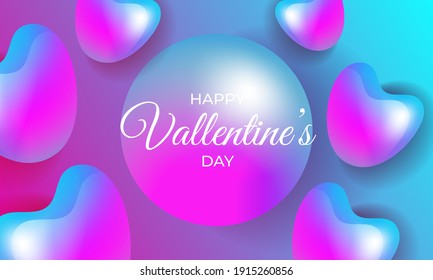 Ilustración vectorial de los gráficos del día de San Valentín, fondo del día de San Valentín feliz. adecuado para saludos felices del día de San Valentín