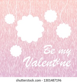 vector illustration of a valentine's day greeting card, soft colors