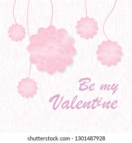 vector illustration of a valentine's day greeting card, soft colors