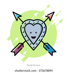 Vector illustration for Valentines Day greeting card